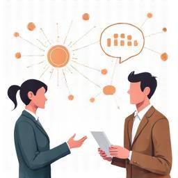 Illustration of a meeting or consultation.
