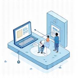 Illustration of software implementation or integration.